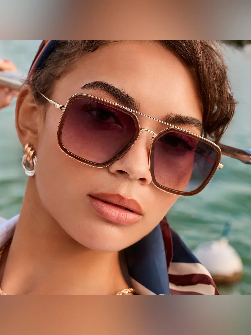 ✨ NEW/ DIFF Charitable Eyewear SUNGLASSES-Jordan : Avatar Style / Whiskey Gold